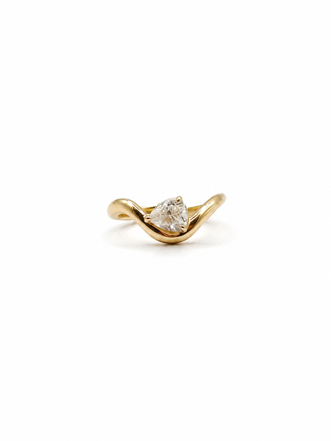 Pear Diamond Dip Ring