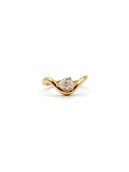Pear Diamond Dip Ring