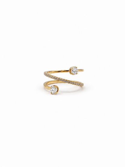 Diamond Spiral Ring