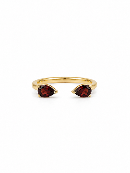 Garnet Claw Ring