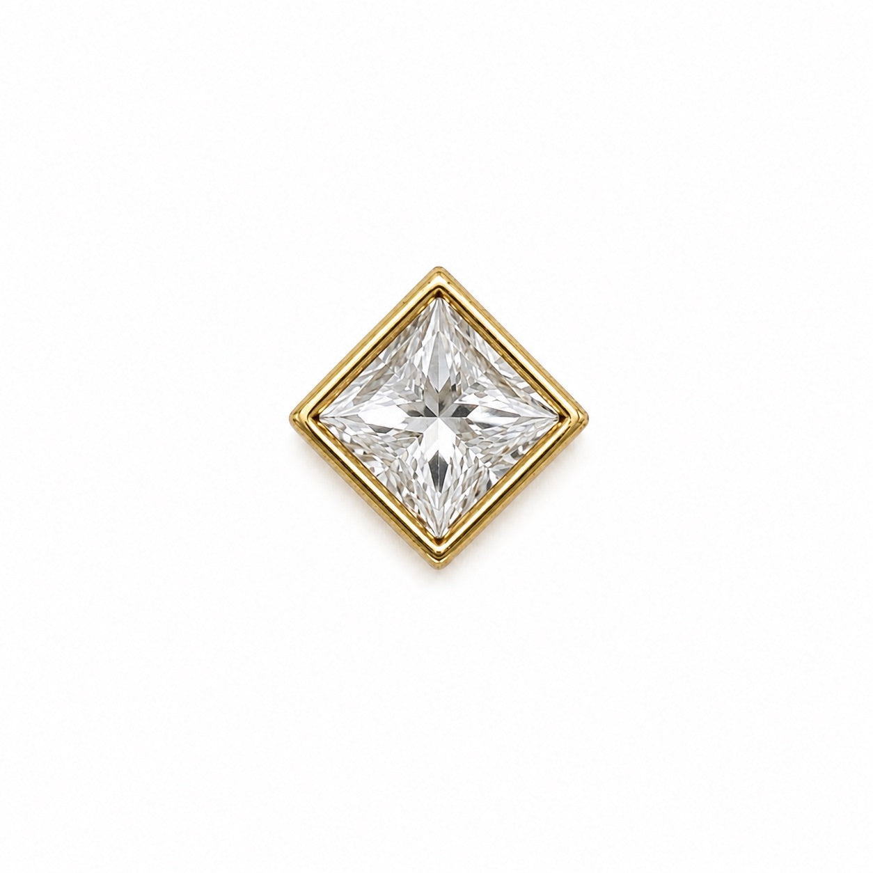 Princess Cut Bezel Slider Pendant
