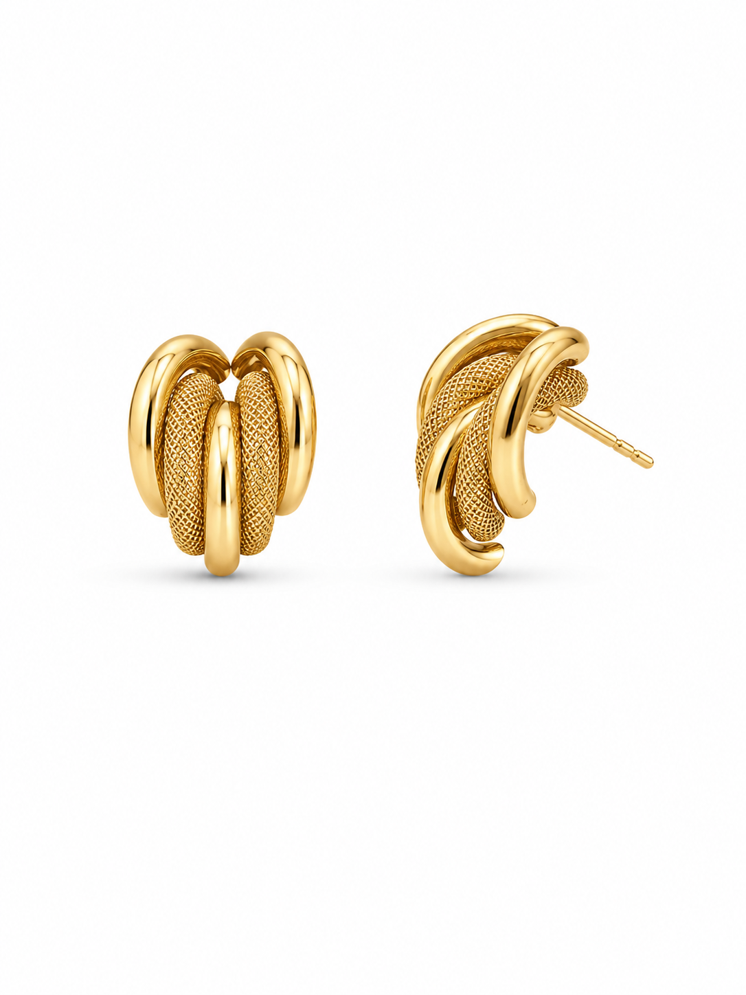 Vintage Textured Twist Studs
