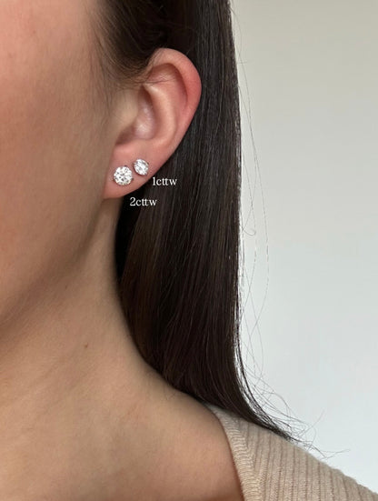 Martini Setting Diamond Studs