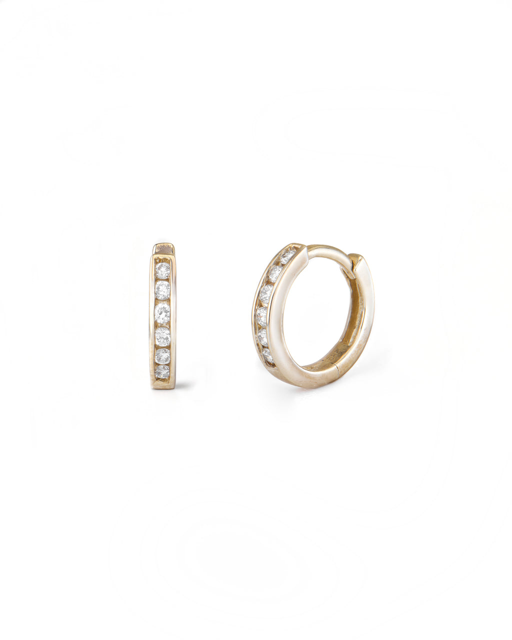 Channel Set Diamond Huggies