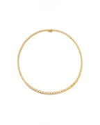 Graduated Bezel Diamond Tennis Necklace