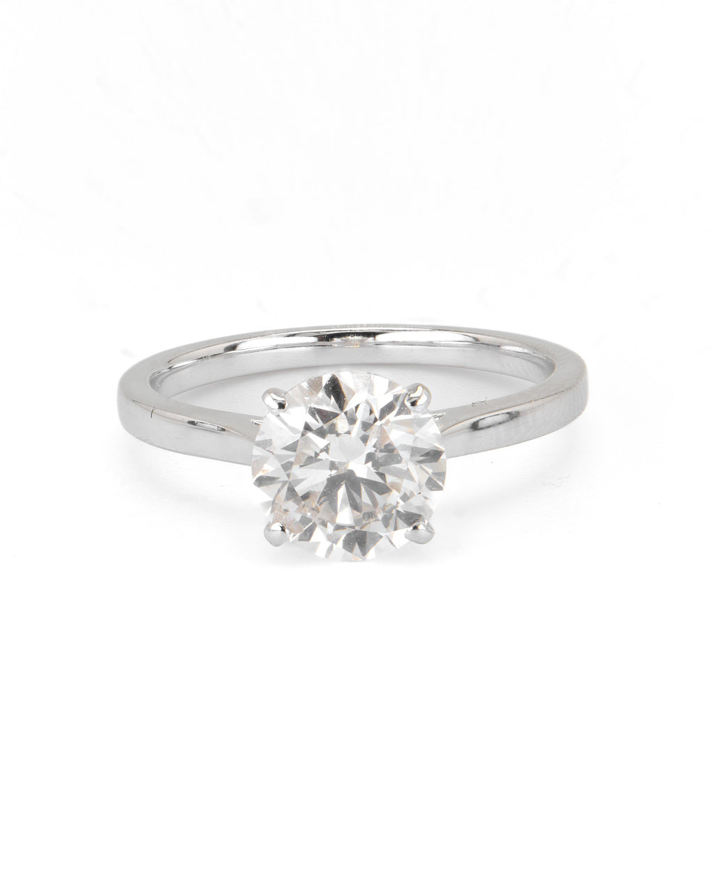 1.70 CT Round Cathedral Solitaire Engagement Ring