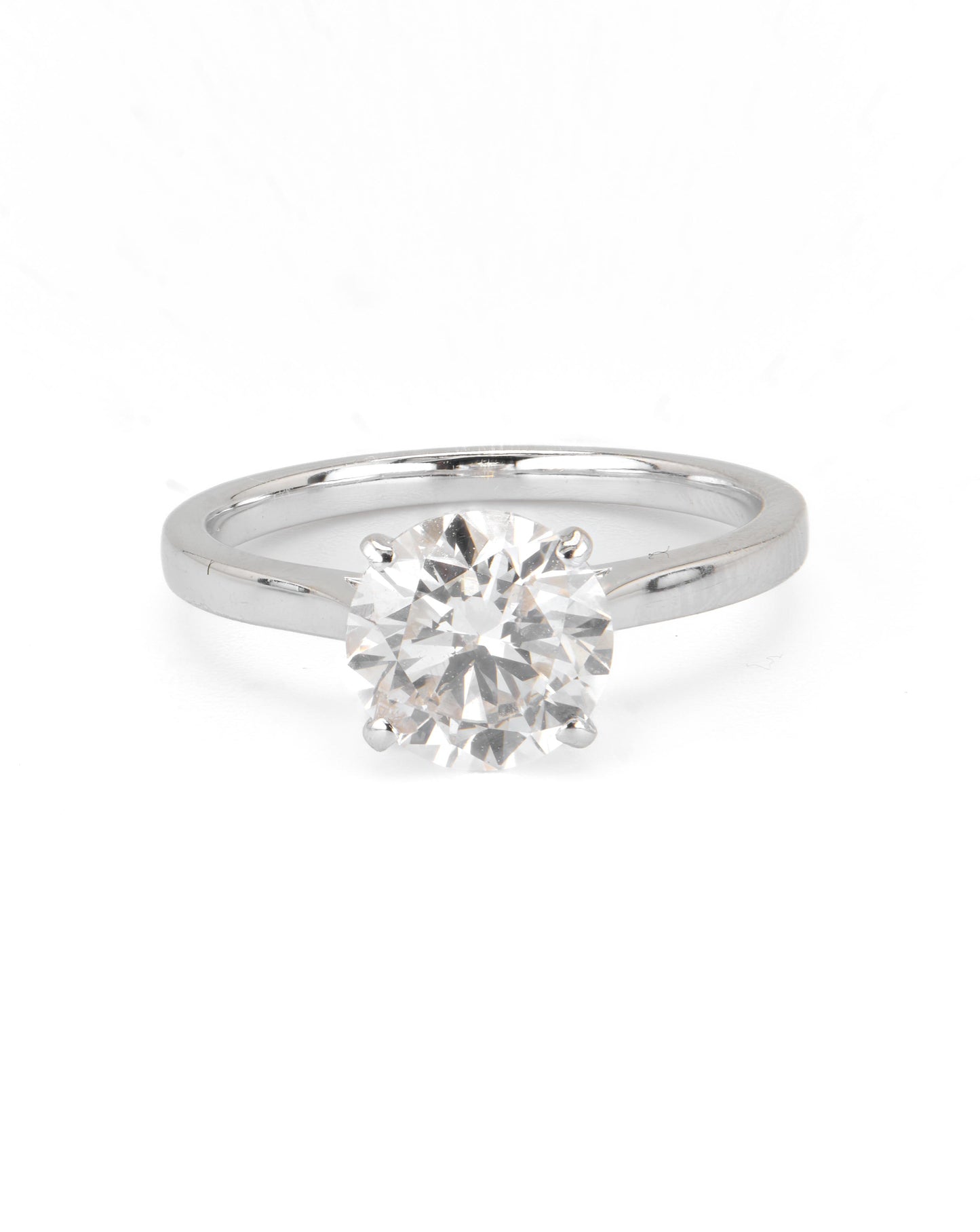 1.70 CT Round Cathedral Solitaire Engagement Ring