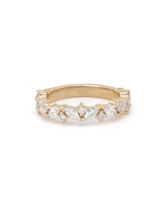Mixed Marquise And Round Diamond Band
