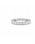 Asscher cut diamond eternity band, white gold