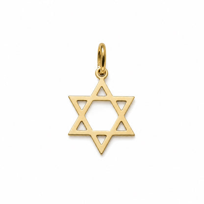 Gold Star of David Pendant