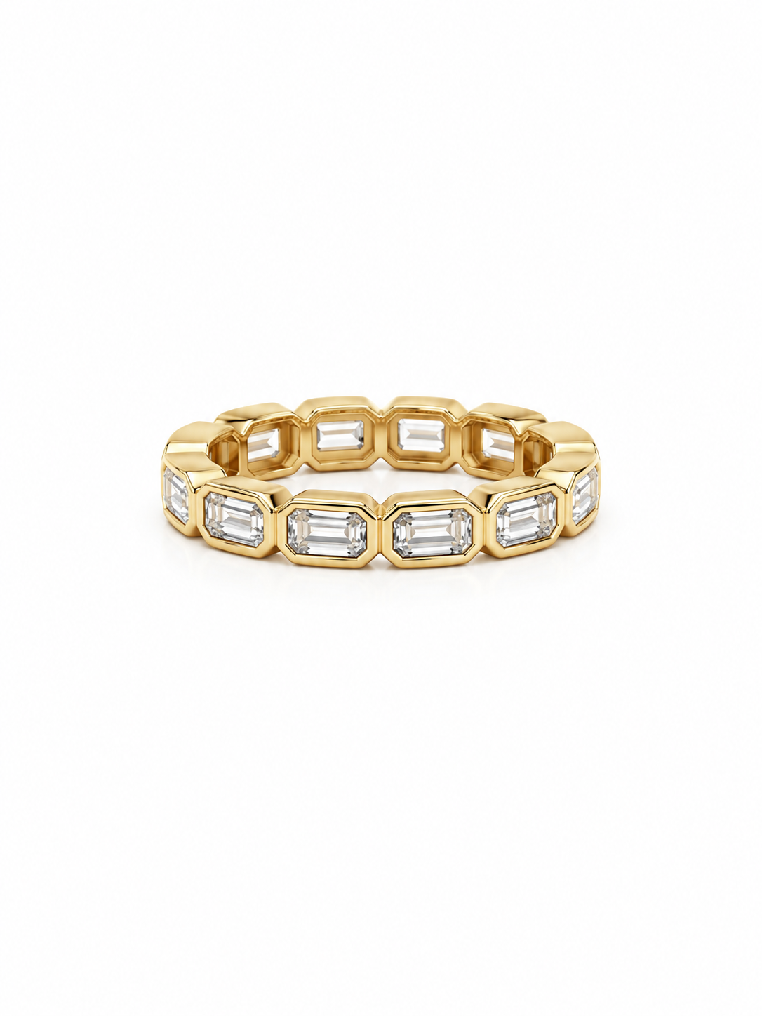 Emerald Bezel Eternity Band
