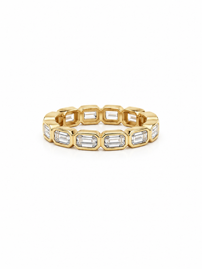 Emerald Bezel Eternity Band