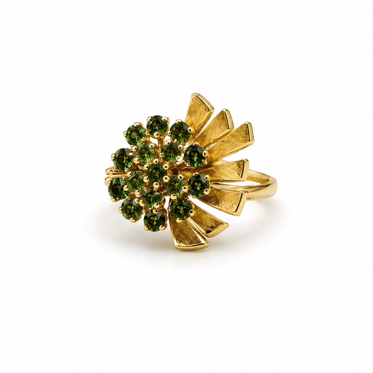VIntage Peridot Flower Ring