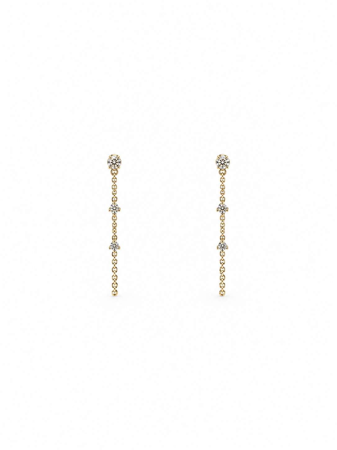 Diamond Chain Back Earrings