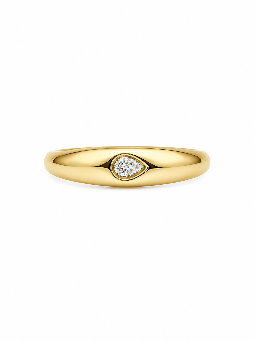 Pear Diamond Dome Ring