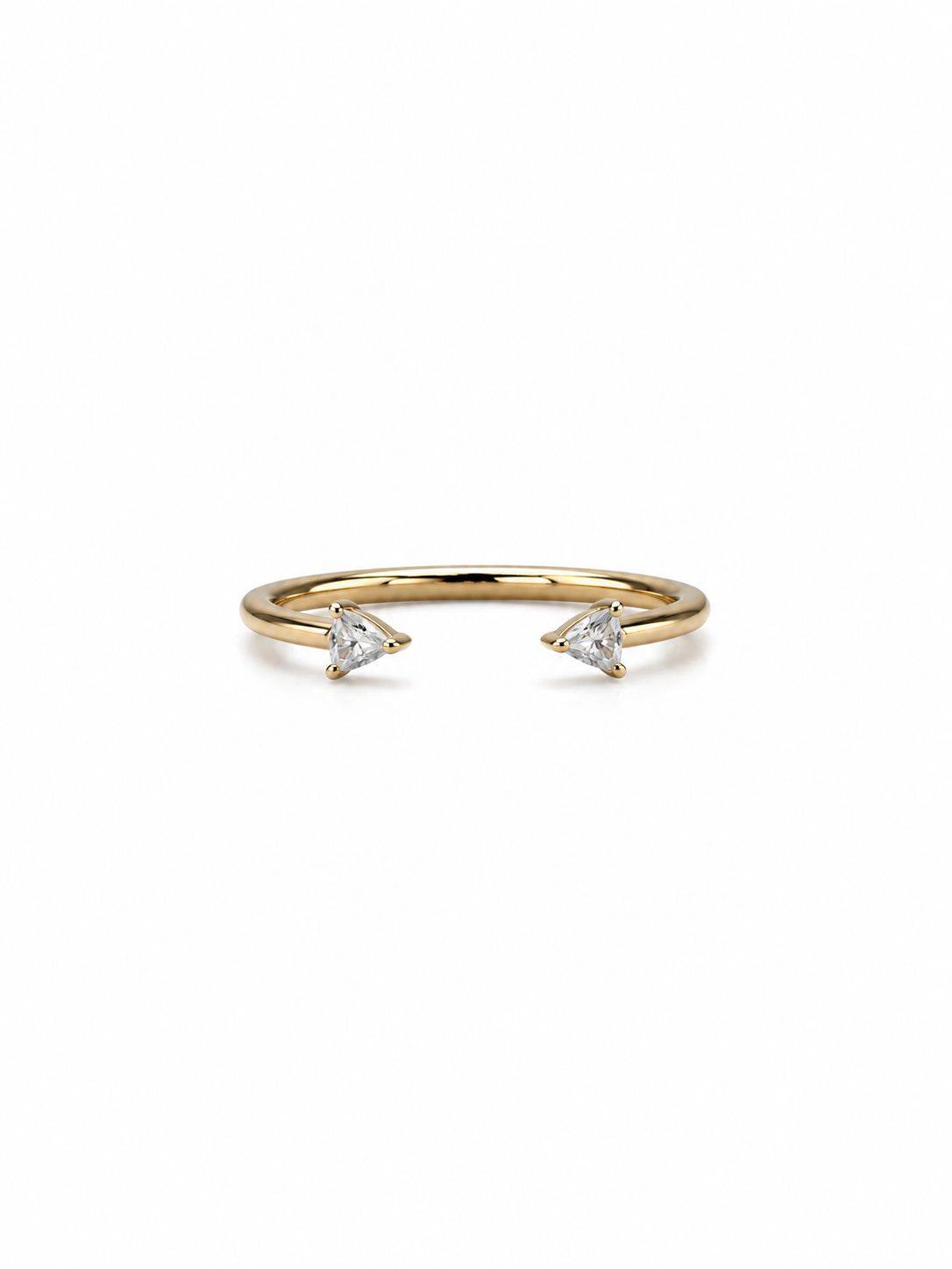 Trillion Diamond Claw Ring