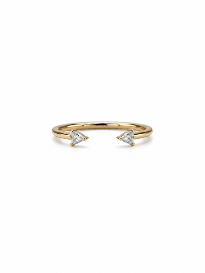 Trillion Diamond Claw Ring