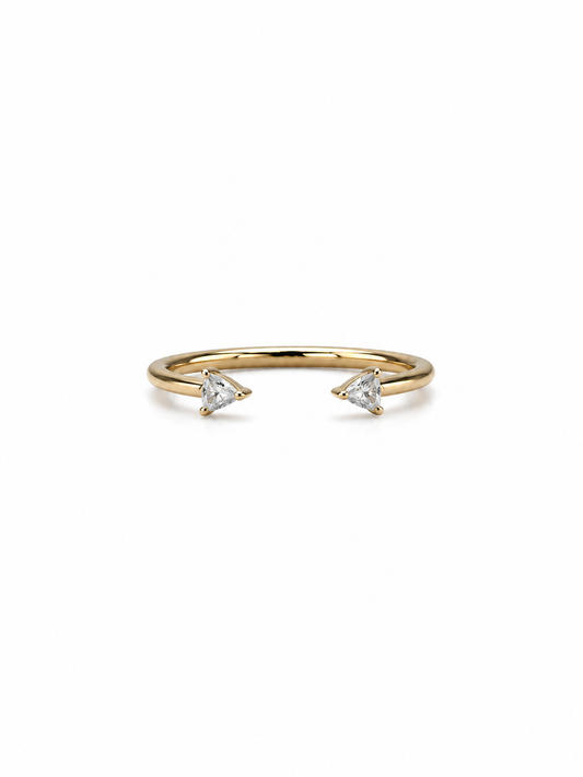 Trillion Diamond Claw Ring