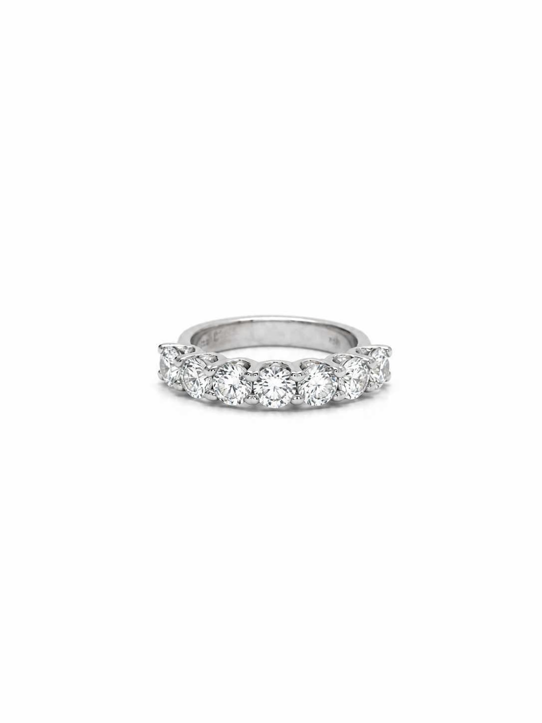 Round Diamond Half Eternity Band