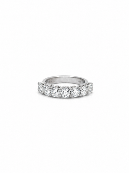 Round Diamond Half Eternity Band