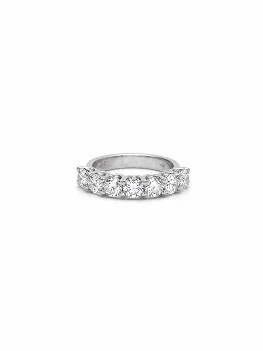 Round Diamond Half Eternity Band