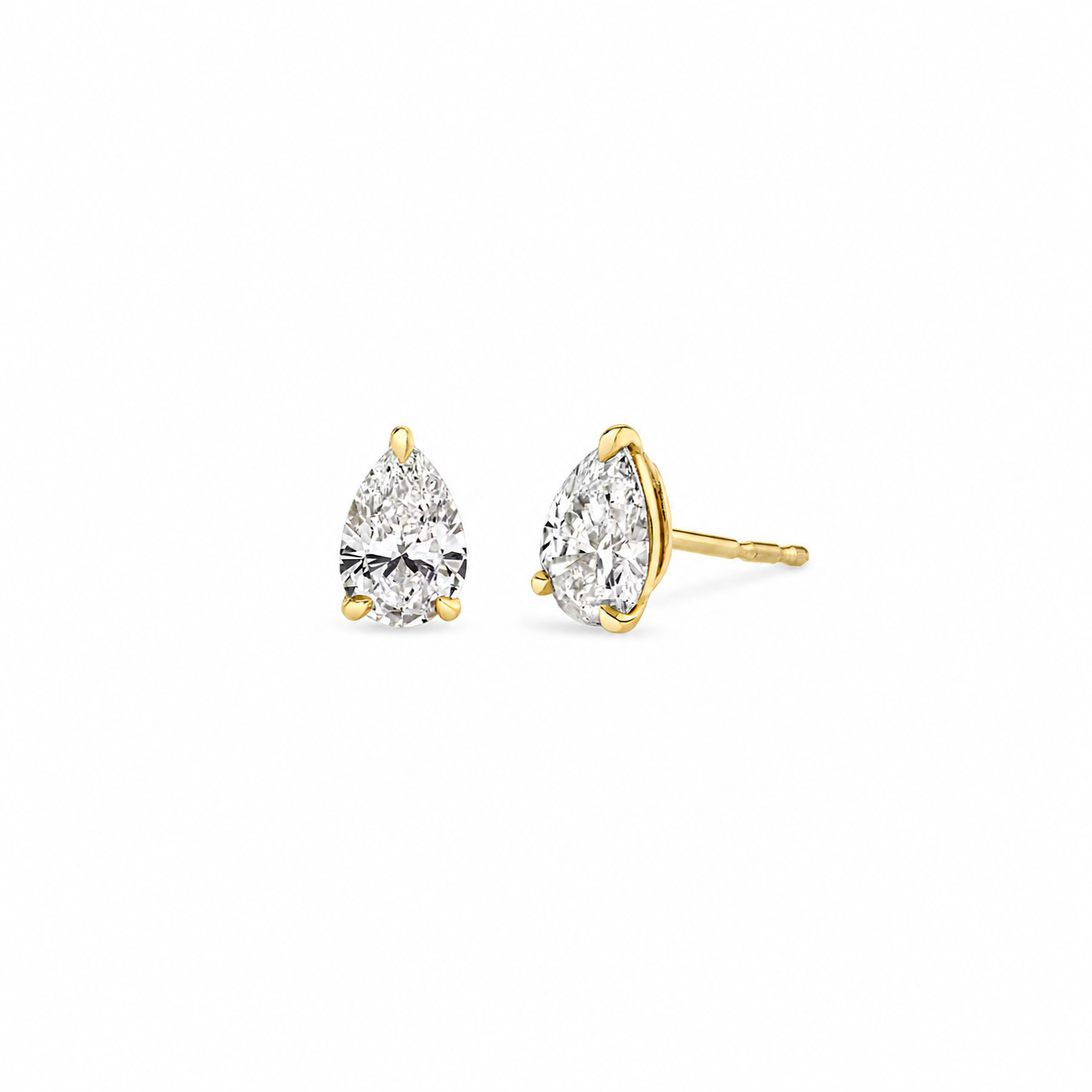 Lab Diamond Pear Studs