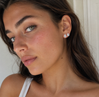 Three Prong Pear Diamond Studs