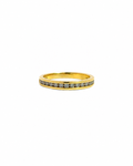 Vintage Channel Set Ring in 14K Gold by Alexandra Mann Jewelry