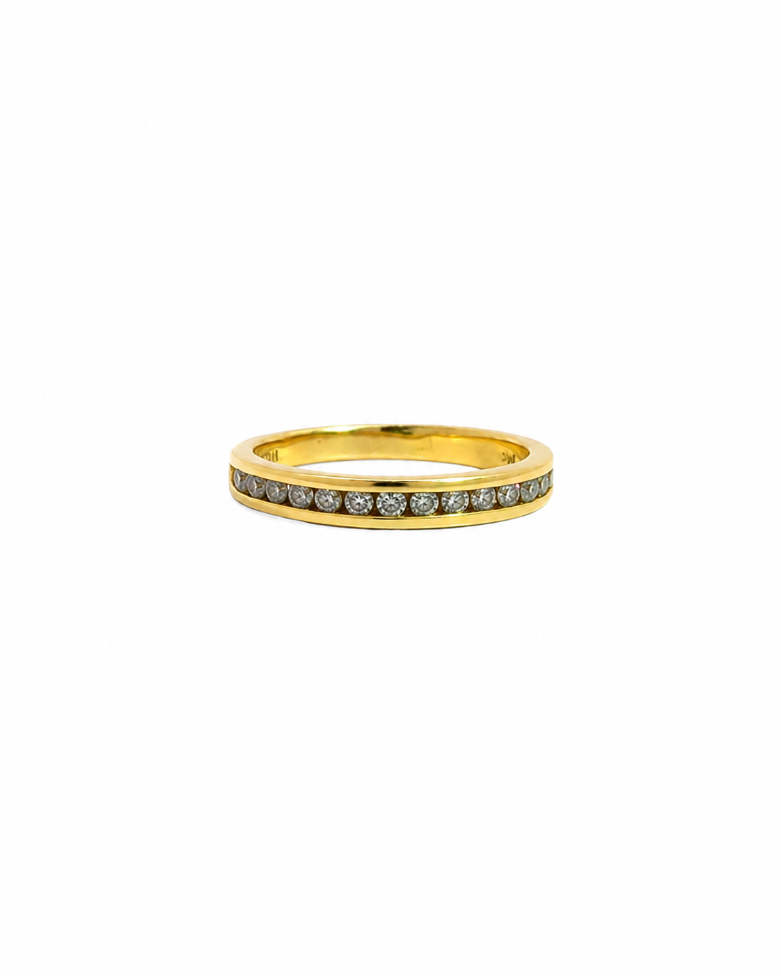 Vintage Channel Set Ring in 14K Gold by Alexandra Mann Jewelry
