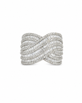 Vintage Diamond Wave Ring in 14K Gold by Alexandra Mann Jewelry