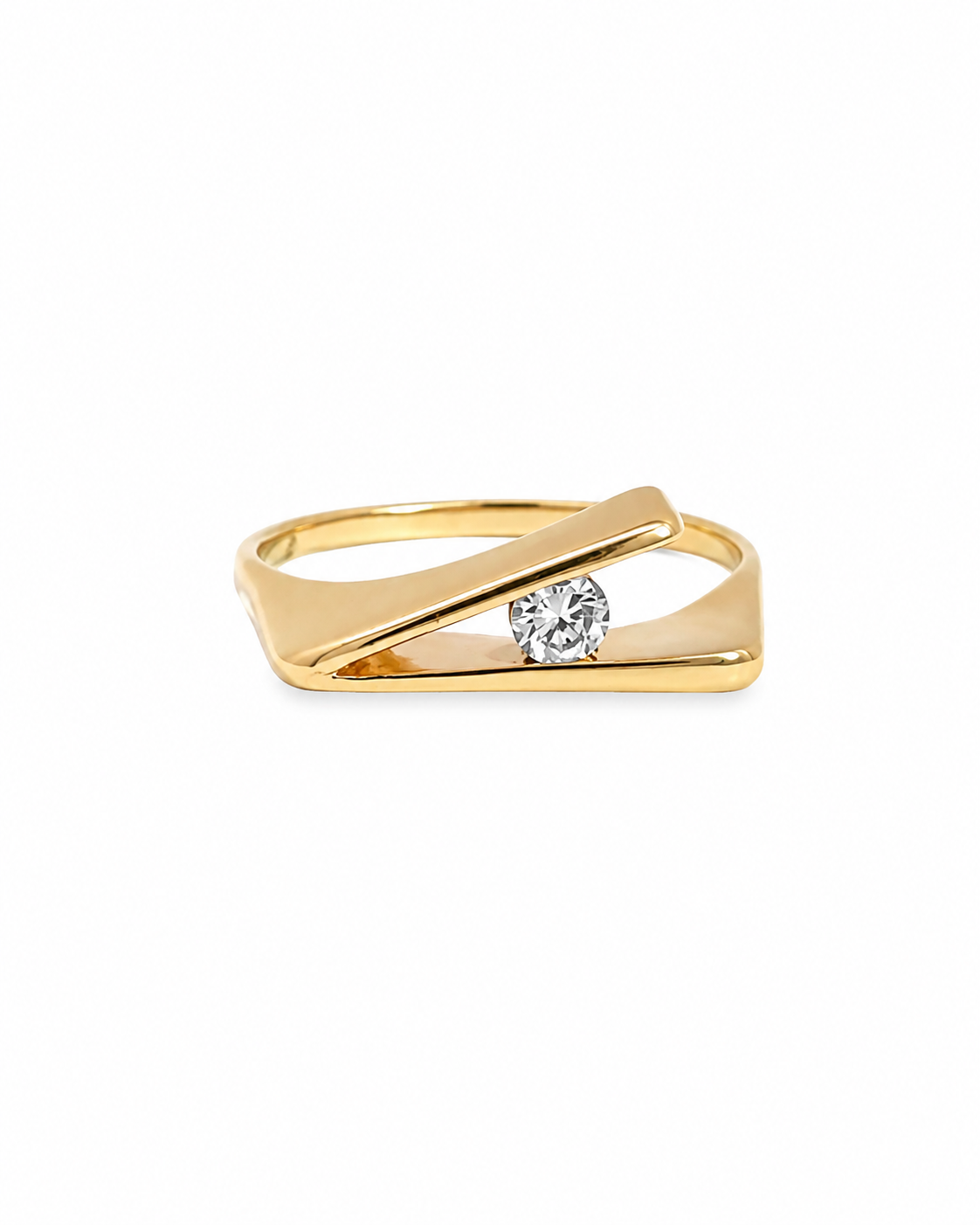Vintage Mens V Diamond Ring