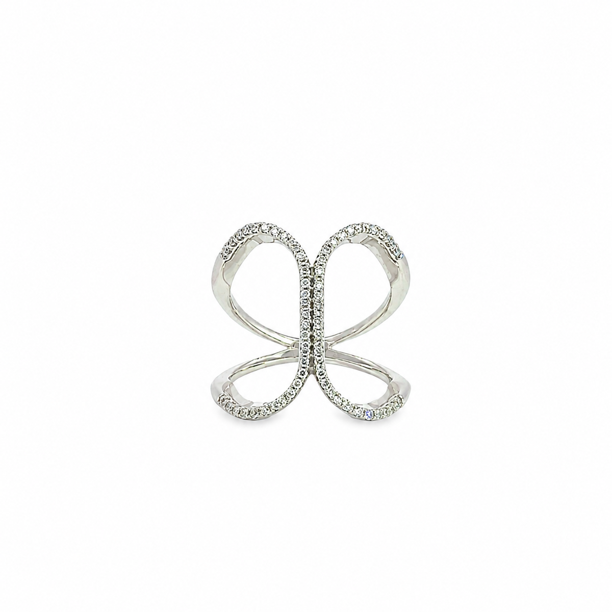 Vintage Diamond Infinity Ring in 14K Gold by Alexandra Mann Jewelry