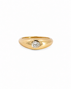 Pear Diamond Dome Ring