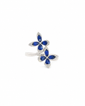 Marquise Blue Sapphire Fleur Ring