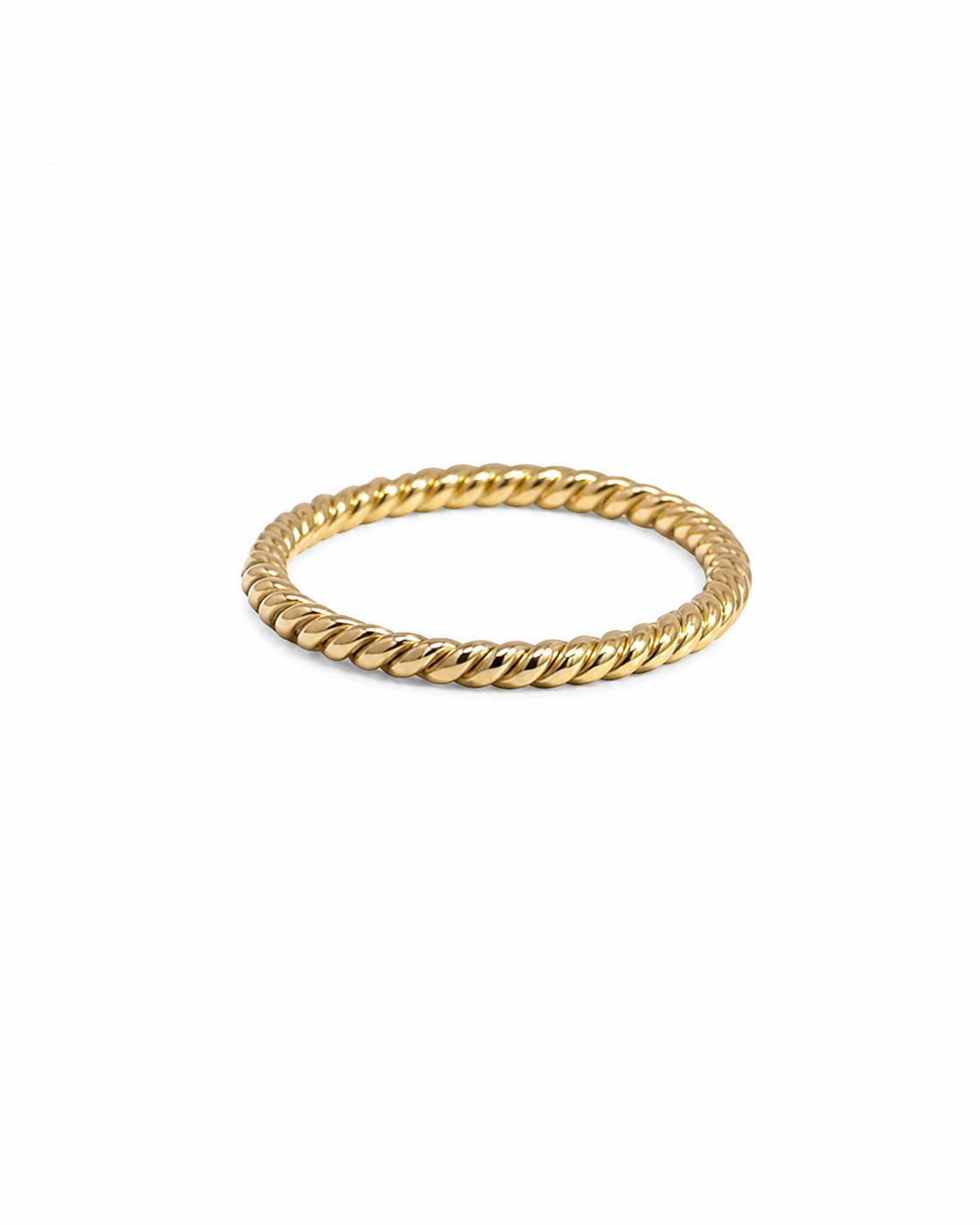 Gold Rope Stacker Ring