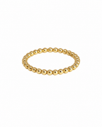 Gold Bead Stacker Ring in 14K Yellow Gold by Alexandra Mann Jewelry