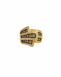 Vintage Champagne Diamond Ring in 14K Yellow Gold by Alexandra Mann Jewelry