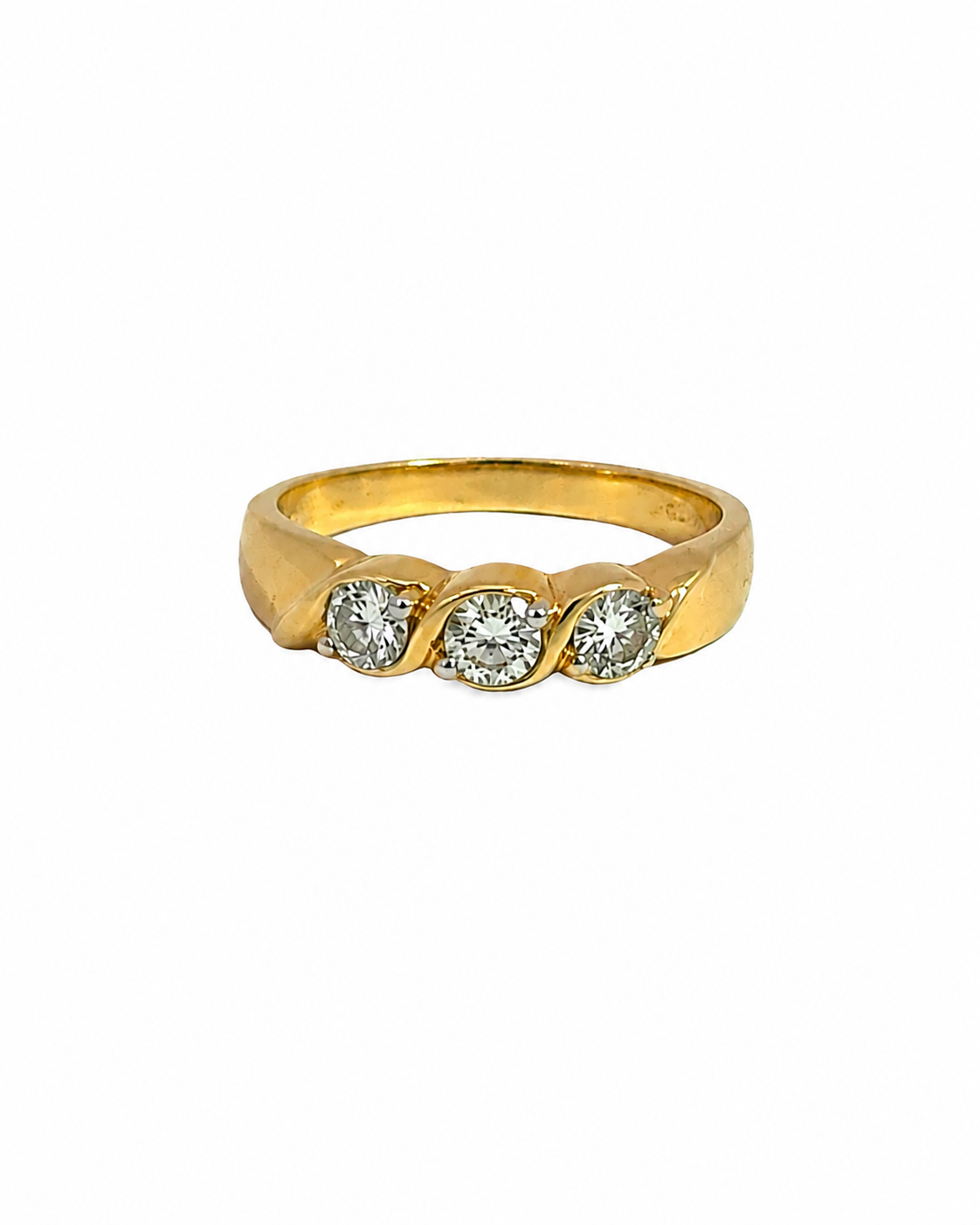 Vintage Three Stone Twist Ring by Alexandra Mann Jewelry