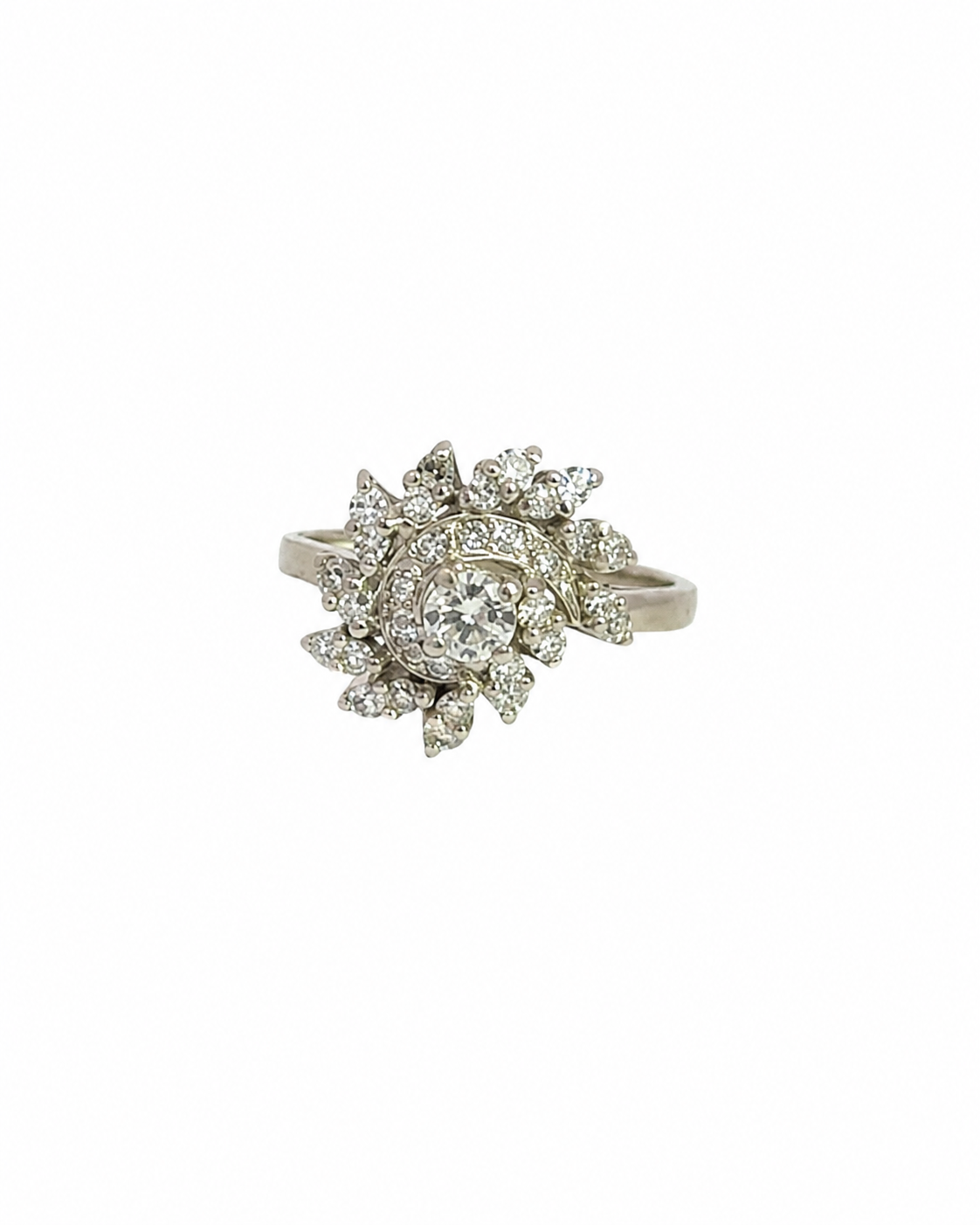 Vintage Diamond Spiral Ring