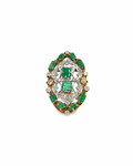 Vintage Emerald and Diamond Art Deco Ring