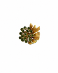 Vintage Peridot Flower Ring in 18K Yellow Gold by Alexandra Mann Jewelry