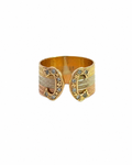 Vintage Tri Color Buckle Ring in 18K Gold by Alexandra Mann Jewelry