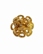 Vintage Flower Ring in 14K Yellow Gold by Alexandra Mann Jewelry