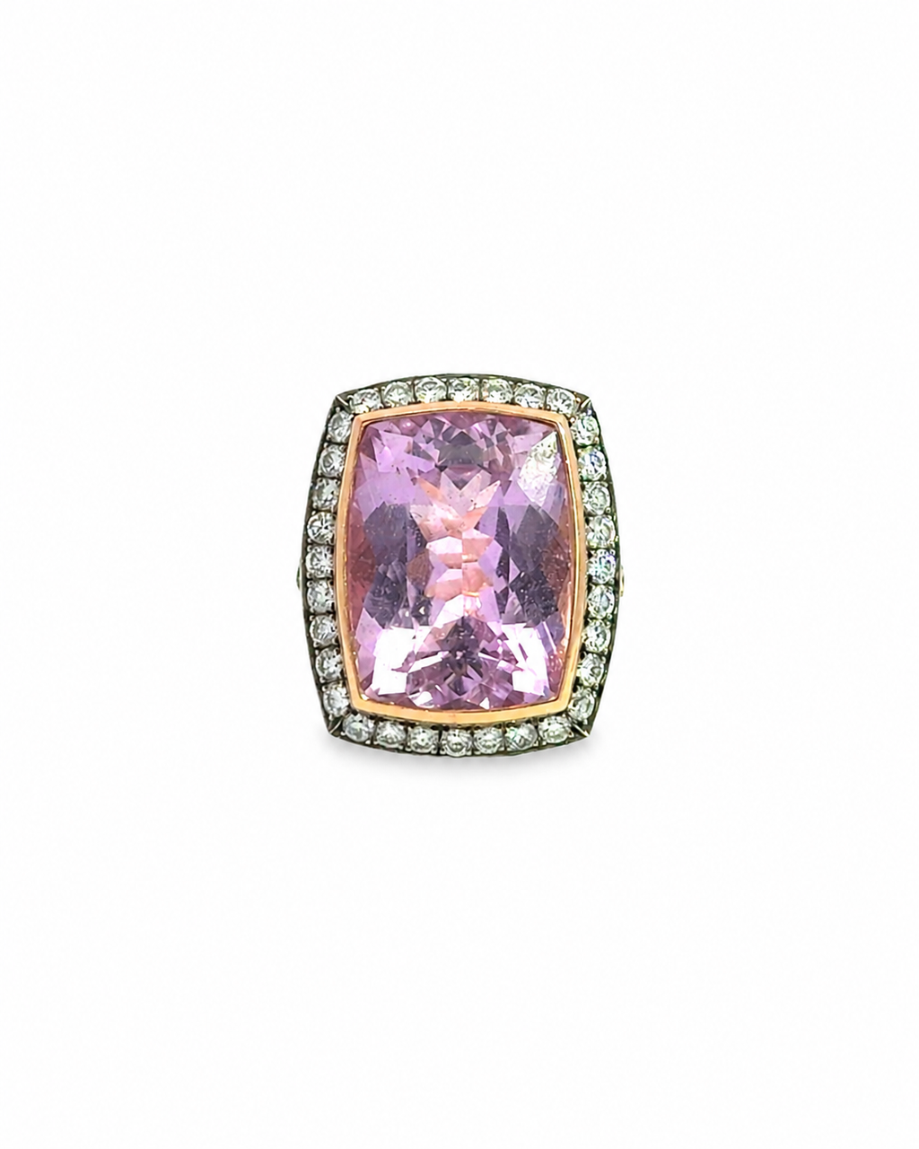 Vintage Morganite Ring in 14K Gold by Alexandra Mann Jewelry