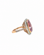 Vintage Morganite Ring in 14K Gold, alternate view 1