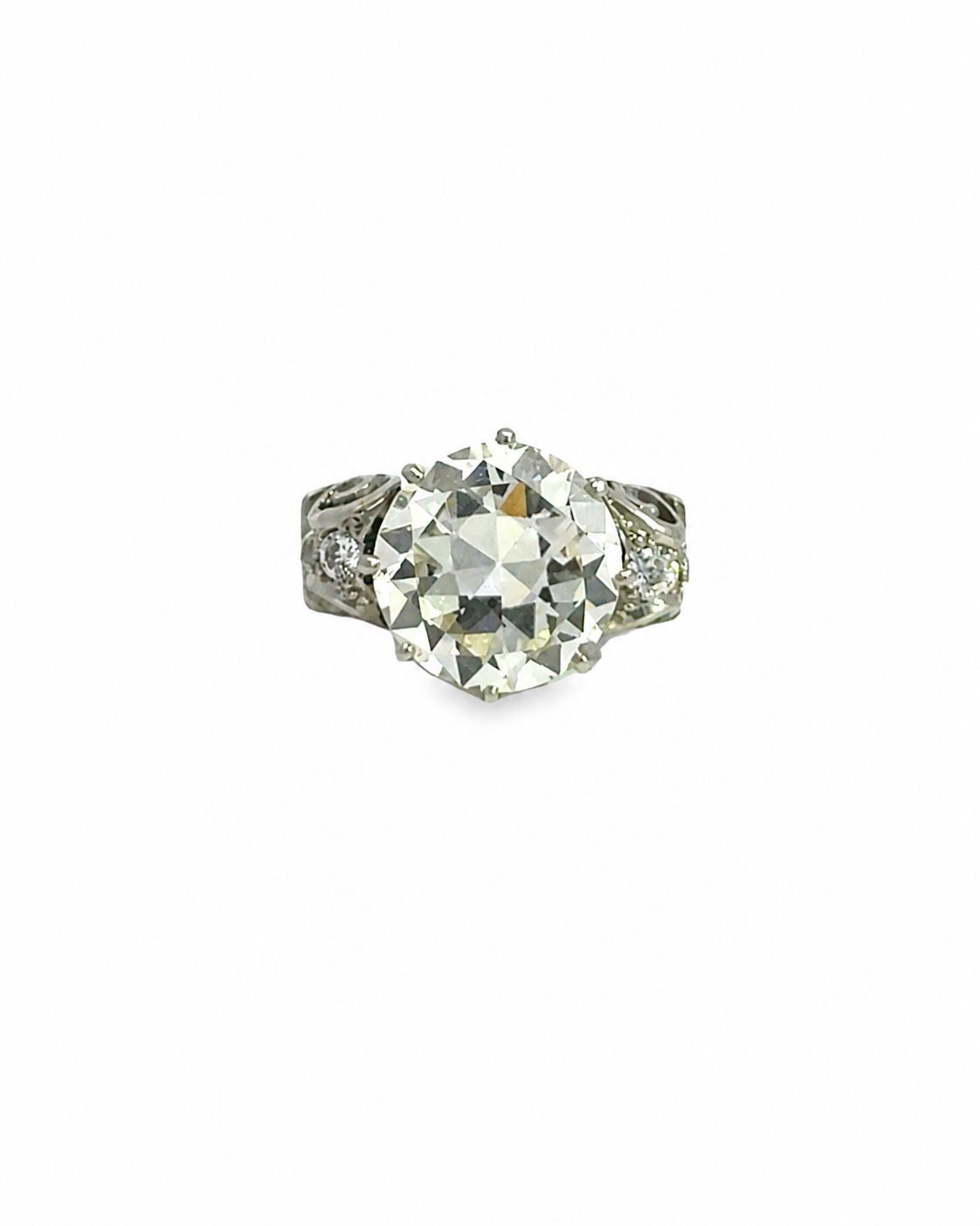 Vintage 5.70ct Old Euro Cut Engagement Ring