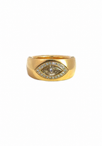 Vintage Marquise Fancy Brown Diamond Ring in 18K Yellow Gold by Alexandra Mann Jewelry
