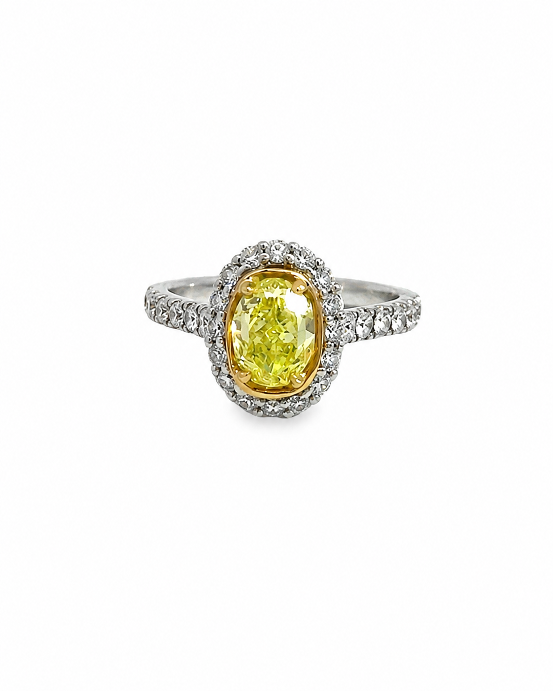 Vintage Yellow Diamond Engagement Ring