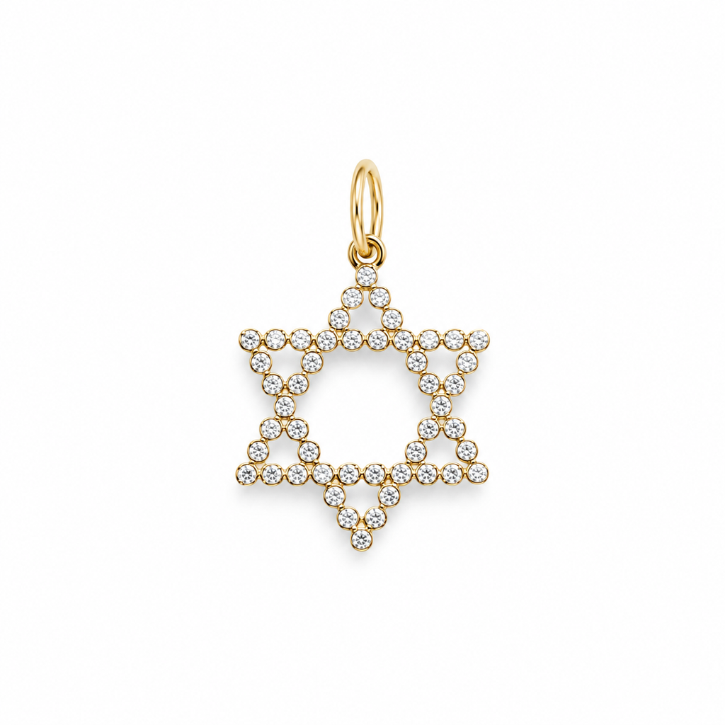 Large Bezel Star of David Pendant