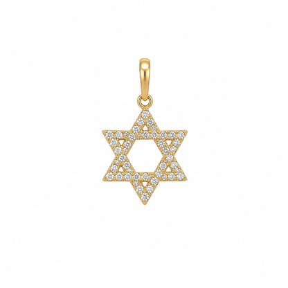 Mini Diamond Star of David Pendant